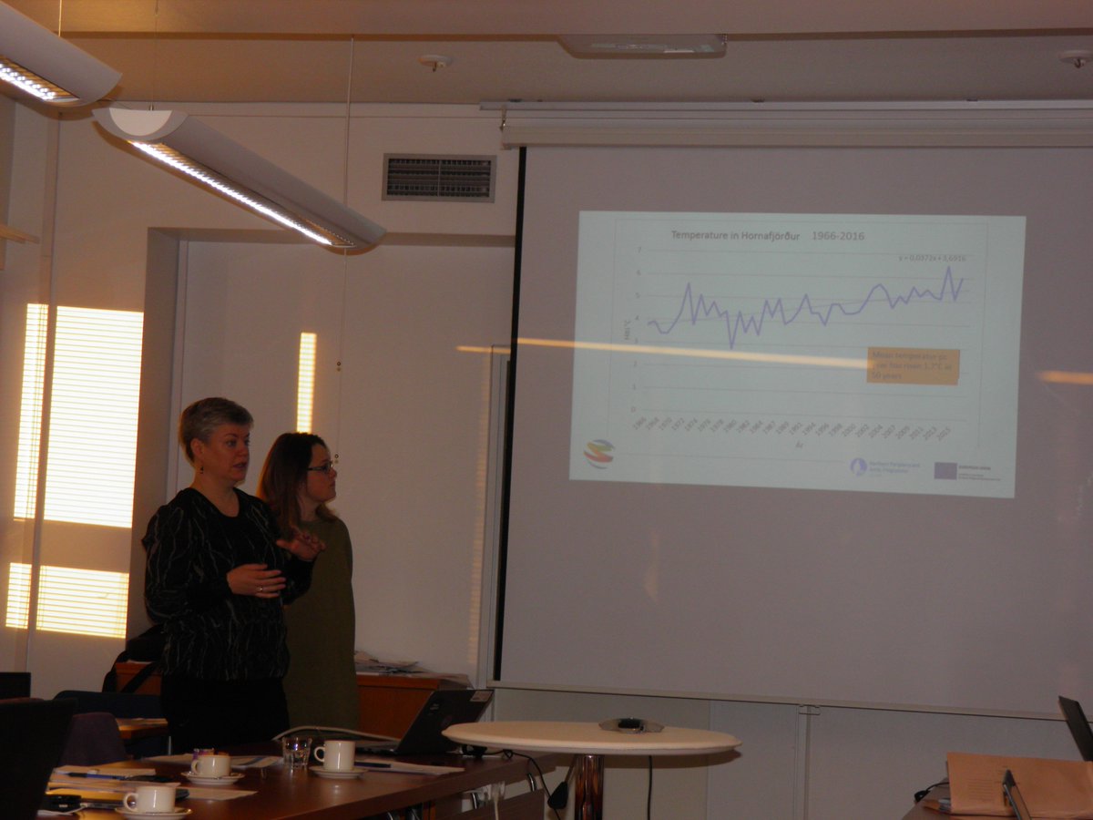 ClimateNPA's tweet photo. Images from project conference in Rovaniemi, Finland. Presentations given by partners highlighting research and project development. Associate partners detailed the impacts of #climatechange on their regions and the adaptation measures in place to address these. #adapt2change https://t.co/vFiVlI2PPN