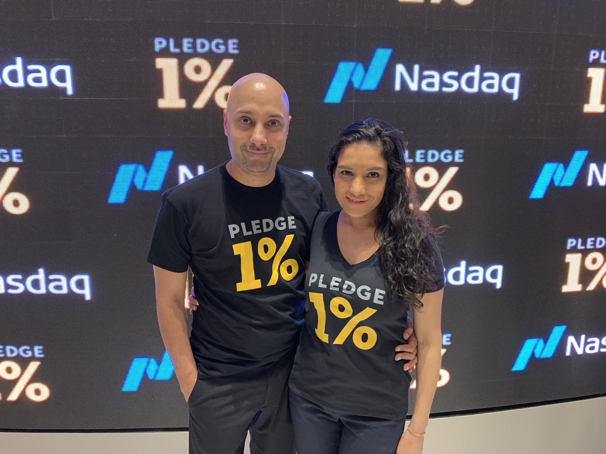 amanda_addteq's tweet photo. Today, we’re celebrating Pledge 1%’s fourth birthday by watching members from around the world
come together to ring the opening bell @Nasdaq. We’re proud to be a builder of P1. #pledge1 #pledge1gives #pledgeitforward
#givingtuesday #addteq #GivingTuesday #RewriteTomorrow https://t.co/KnFa85OGg0