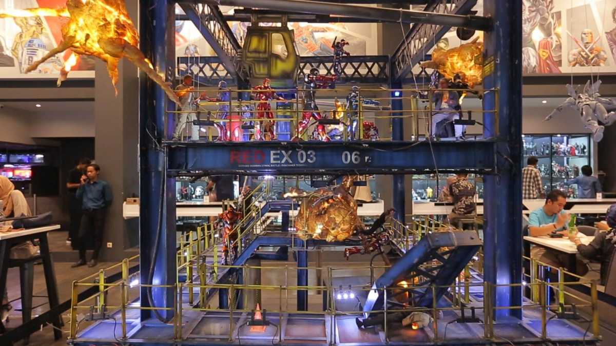 <a href="/MLDSPOT/">MLDSPOT</a> ICONIC CAFE YOGYA itu keren banget soalnya kayak markas superhero dan ada ratusan koleksi action figure superhero yang menambah keunikannya terus menu makanan &amp; minumannya di kasih nama superhero, wah menarik sekali menurut saya #QUIZMLDSPOTTVS2 <a href="/andalaselang/">elang Andalas</a> <a href="/ririnsungkar53/">Ririn Sungkar</a>