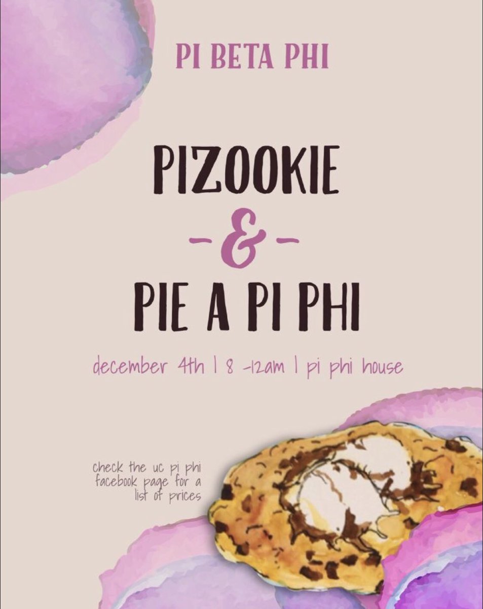 Pi Beta Phi ☓ UC on Twitter: "Hey bearcats! Have you heard? Pizookie + Pie  a Pi Phi is NEXT TUESDAY from 8-12! 珞 Venmo any Pi Phi for pre-sale  prices, they