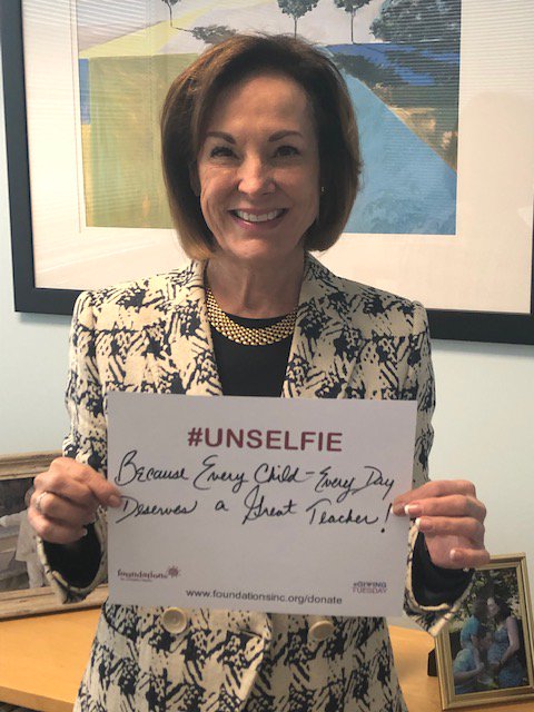 foundations_inc's tweet photo. Our CEO believes that #EveryChildEveryDay deserves a great teacher! She gives her heart and soul to Foundations! Post your #unselfie and participate in our #Give5Tag5 Challenge! Donate here: https://t.co/scP3cCUcUR #GivingTuesday https://t.co/7kPqNtSsoU