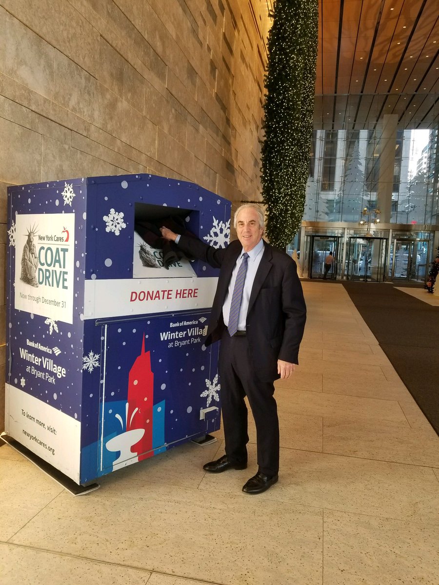@newyorkcares has a coat donation box at @BankofAmerica @OneBryantPark!   I made my #GivingTuesday donation this morning! #CoatDrive