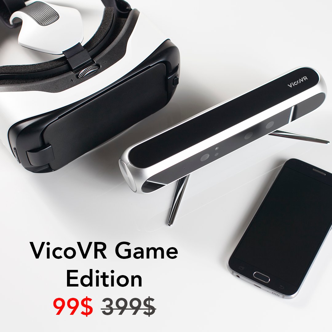 3DiVi_Inc's tweet photo. 🔥🔥🔥
Sales continue till the end of DECEMBER 2018
Save up to $300 - VicoVR Game Edition only for $99!

VicoVR become a great present for friends or family

Play in VR without any wires, PC or wearable sensors

Hurry up! Number of goods is limited!

#vicovr #3divi #VR #vrgame https://t.co/tdtZ9oB2ZA