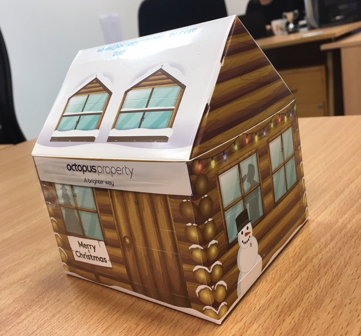 It was great to have a visit from @Octopusprop today to discuss plans for next year. Thank you so much also for our very original Lindt advent calendars too! #mortgagebrokers #buytolet #bridgingloan