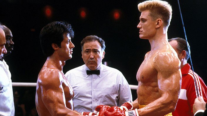 OldSchool80s's tweet photo. Nov 27, 1985: Rocky IV was released in theaters. #80s @TheSlyStallone @Dolph_Lundgren https://t.co/W03aARq59p