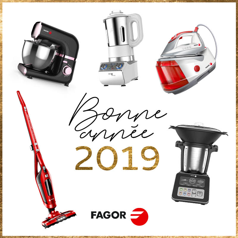 Fagor vous souhaite une très belle et heureuse année 2019 🎉! 

#nouvelan #bonneannée2019 #2019