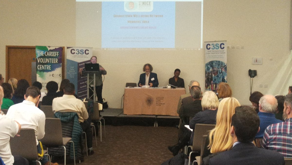 cdfvolcentre's tweet photo. We're at @C3SC #C3SCAGM2018 #C3SCWellbeingInAction with multilateral conversation on #WellbeingInAction with the #ThirdSectorSupportWales @VolWales @WalesCVA @rcccymru @BHMWales @sheilaC3SC @mahousif @InnovateTrust @BBCCymruFyw @WalesOnline @ITVWales @CardiffYLGP @GrangeCitizens https://t.co/5eF27p38Ro