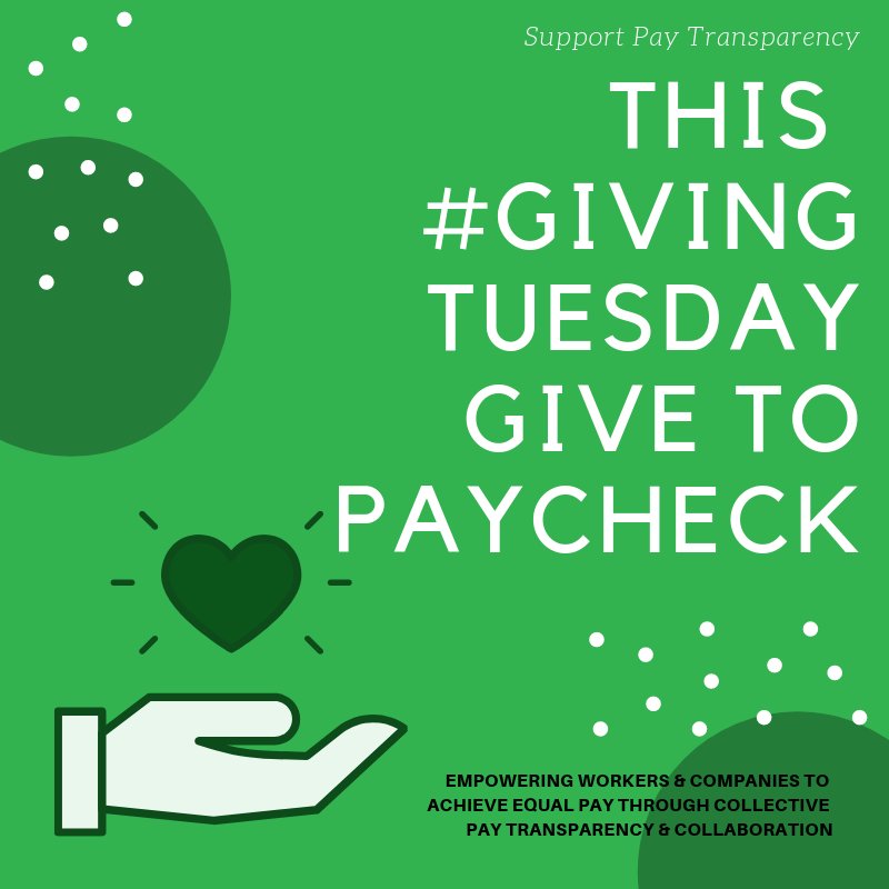 This #GivingTuesday consider donating to our cause operated by a small but mighty team. Your donation will help us perfect our free platform for employees to use to achieve #PayTransparency.  bit.ly/2zs5fkJ