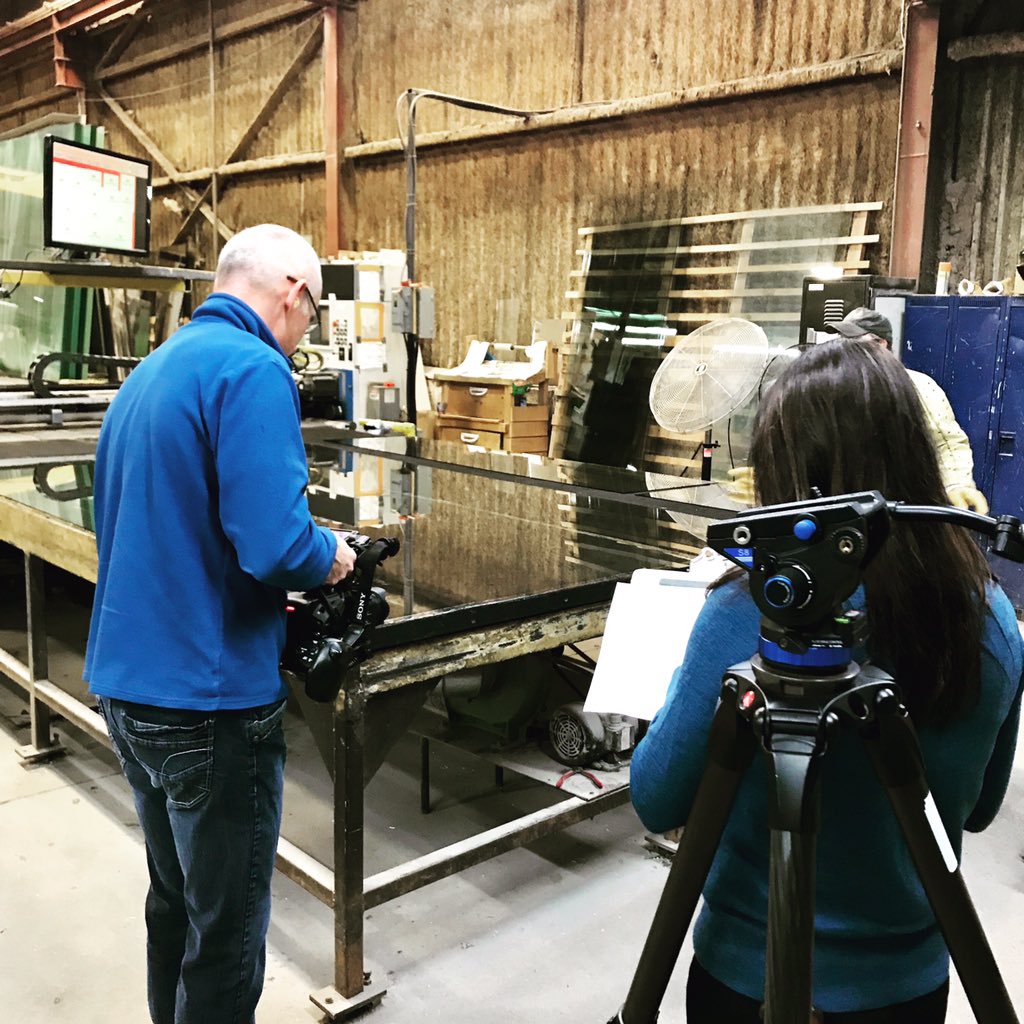 kohltech's tweet image. We’ve got the film crew here at Kohltech for Eastlink TV’s Maritime Made. Tune in 2019 to see how your windows &amp;amp; entrance systems come to life. #maritimemade @EastlinkMichael