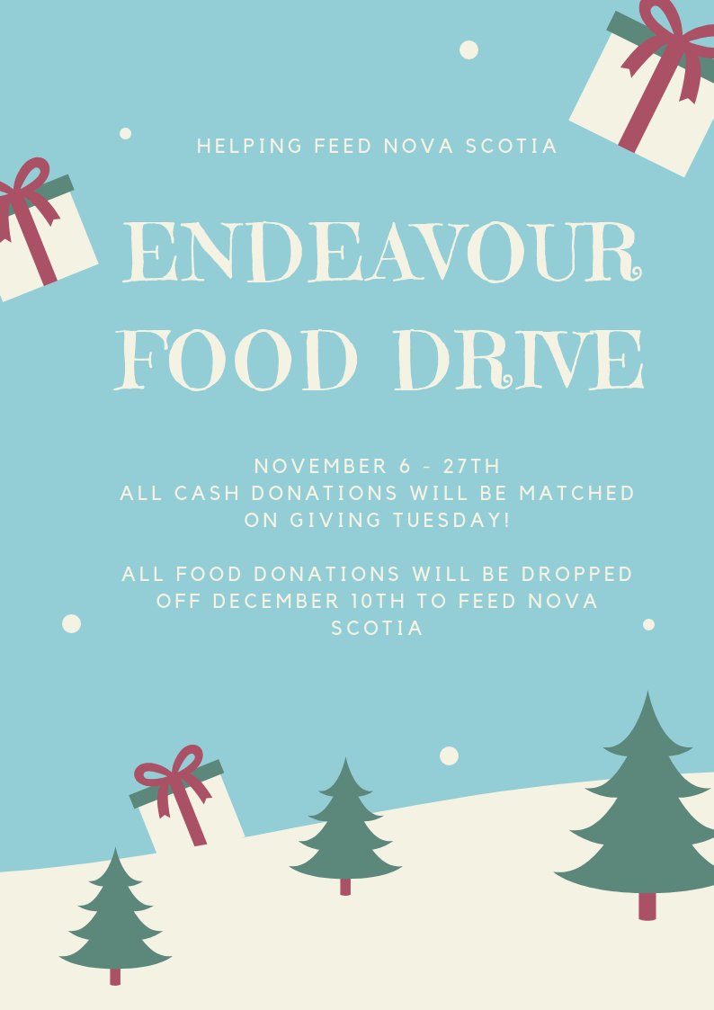 aprilsflowers's tweet photo. We at @EndeavourCanada raised $970 for @feednovascotia this year! And because it is #GivingTuesday2018 @sobeys is matching our donation. My heart is full today - Thank you, thank you, thank you https://t.co/jW8zbqJCpi