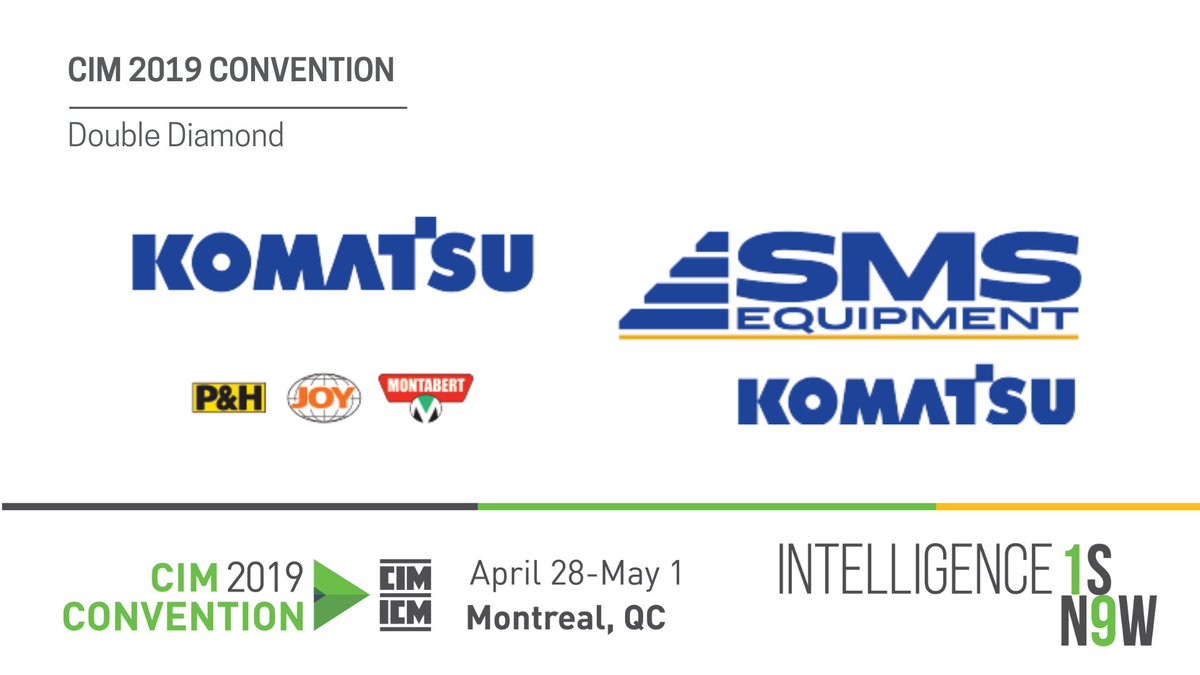Komatsu provides equipment, systems, and solutions used by companies worldwide to extract fundamental #minerals: ow.ly/HlvM30mKfg3 <a href="/KomatsuMining/">Komatsu Mining</a> 
SMS Equipment is your Canadian equipment and solutions provider: ow.ly/UCcp30mKfgF <a href="/SMSEquipmentInc/">SMS Equipment Inc.</a> #CIMTL19