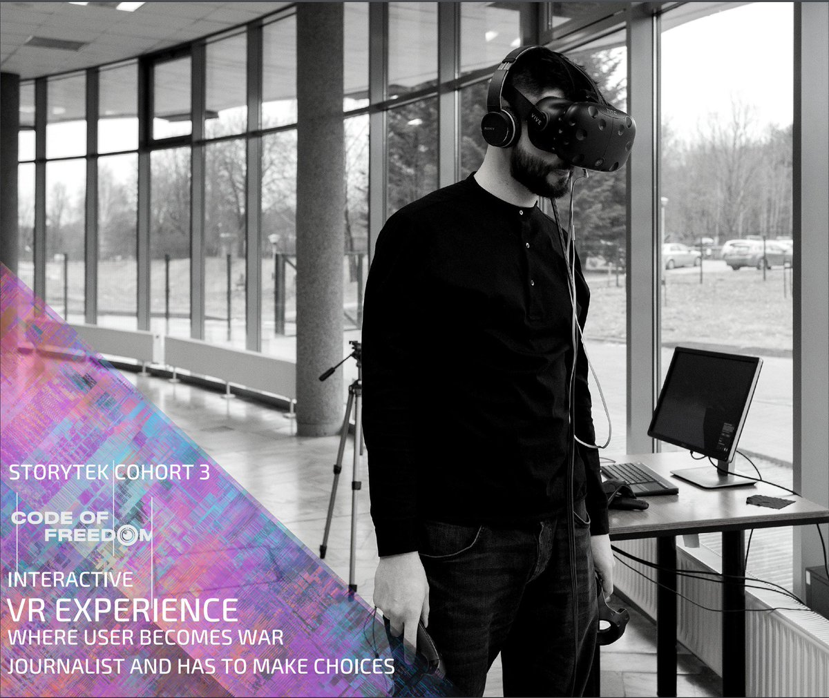 "Code of Freedom" lets you experience historical events in virtual reality where YOU become a war journalist with camera and have to make decisions. 
Come and meet Andrius Lekavicius and "Code of Freedom"DEMO already in 2 days!  zurl.co/r3Rt