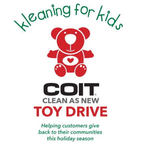 Needing #holidaycleaning w/#blackfriday #cybermonday savings? On #givingtuesday & throughout the #holidayseason receive both our discount & $25.00 off by #donating a new, unused toy at the time of cleaning. Learn more, save now coit.com/kleaning-kids-… #COITClean #KleaningForKids