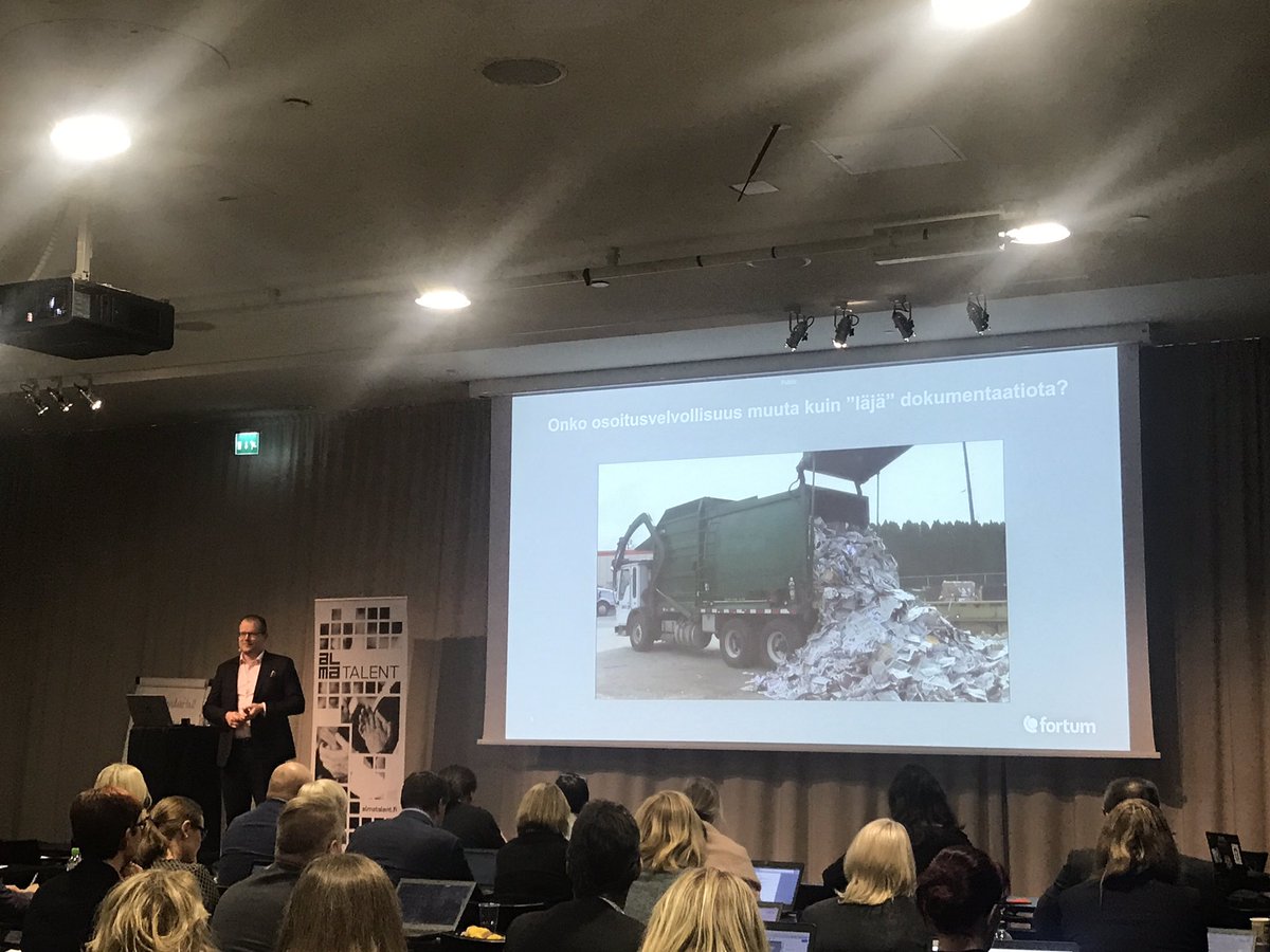 Onko #accountability / osoitusvelvollisuus vain läjä paperia, kysyy Oskari Rovamo <a href="/Fortum/">Fortum Global</a> 🤔 ? Ei suinkaan, toki osittain sitä, mutta myös paljon muuta. <a href="/Lakikoulutus/">Lakikoulutus</a>  #tietosuojavastaava #GDPR