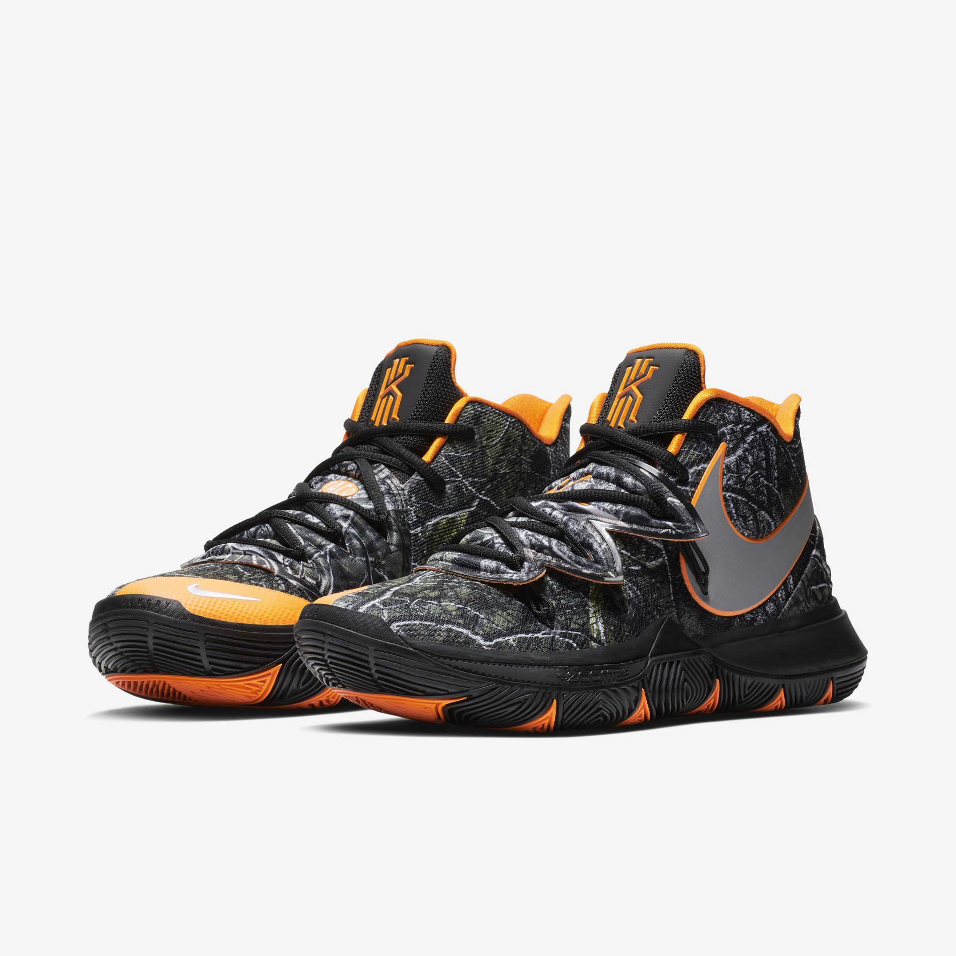 Grade School Nike Kyrie 5 Black Rainbow Soles Sneaker