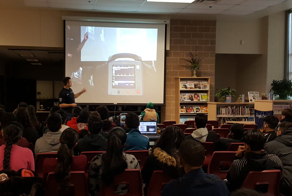 A huge shout out to Paramedic, Steve Fryers, for coming to HB to speak with our science students today! <a href="/HMBSSBlizzards/">Harold M. Brathwaite</a> <a href="/NiagaraMedics/">Niagara Paramedics</a> <a href="/PeelSchools/">Peel District School Board</a>