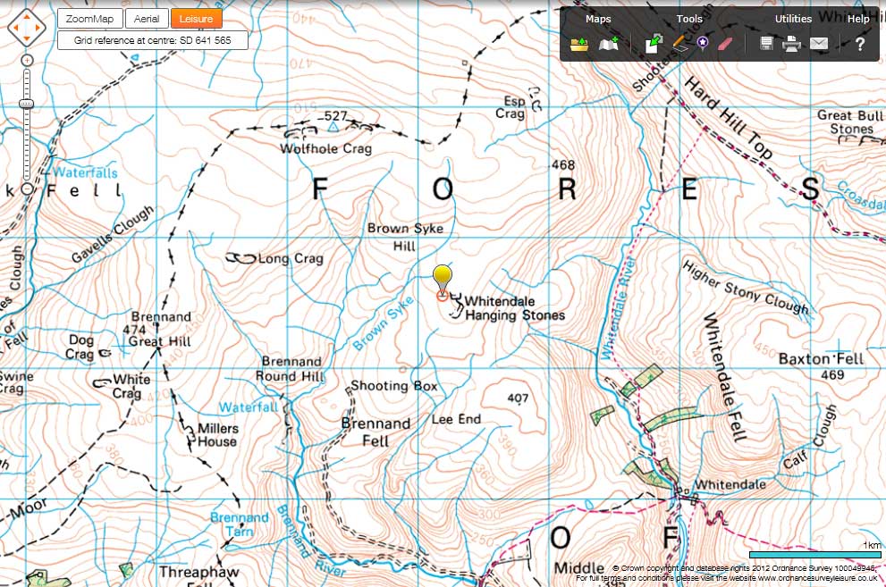 Back in 2014 we were asked to calculate the centre of Great Britain. It is a location 7 km north west of Dunsop Bridge, #Lancashire, by Whitendale Hanging Stones on Brennard Farm in the Forest of Bowland (SD 64188.3, 56541.43)🗺 ow.ly/6TWC50jO1sF #LancashireDay