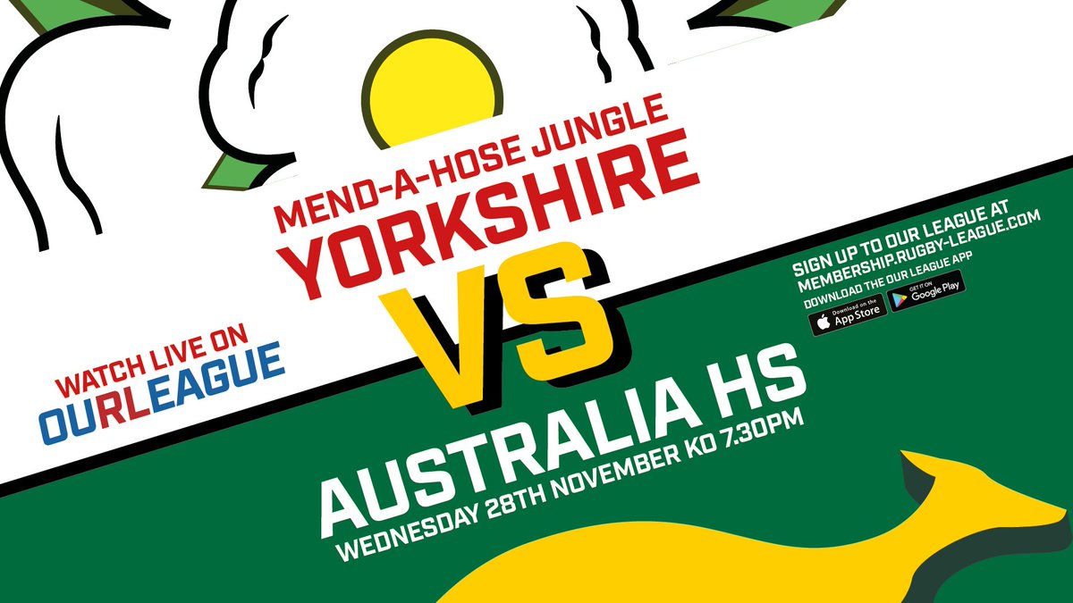 TheRFL's tweet image. We're excited to bring you Yorkshire v Australia Schoolboys live on #OURLEAGUE tomorrow!

📲 WATCH LIVE from 7:30pm