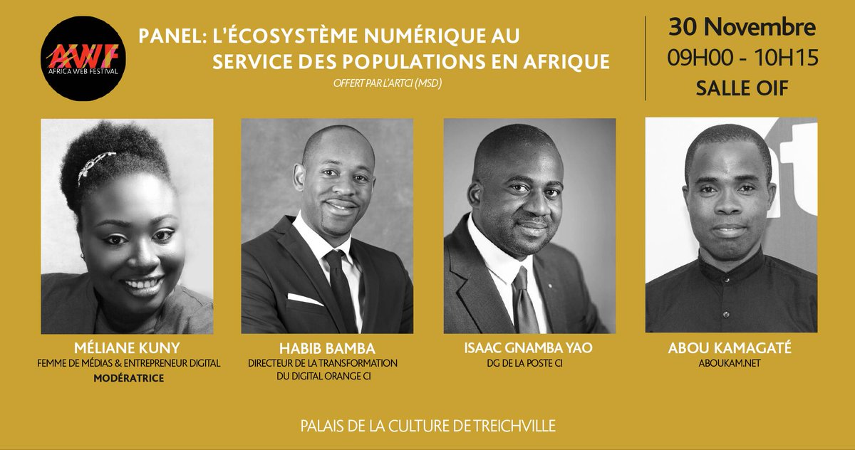 africawebfest's tweet photo. #AWF2018
Retrouvons-nous ce vendredi 30 novembre ...
#Numerique 
#Afro4tech https://t.co/hDvkjU3AJJ