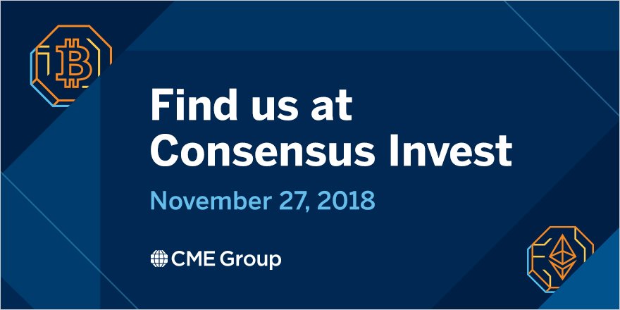CMEGroup's tweet image. Find us at #Consensus2018 today at booth #72 to learn about the latest trends and opportunities in #bitcoin futures. 
spr.ly/6011EEsul