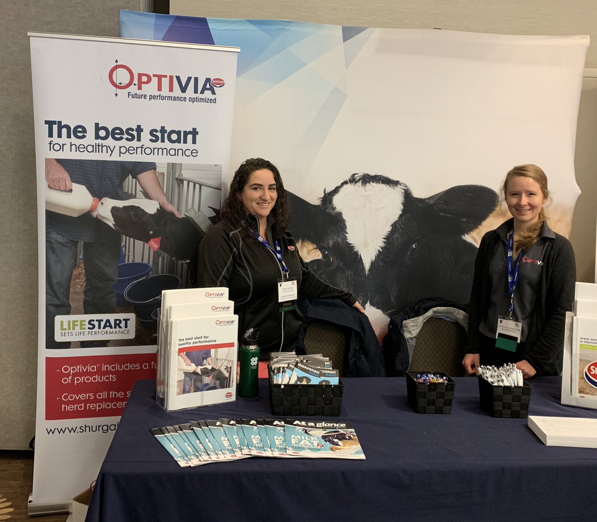 TrouwNutr_CA's tweet photo. Attending today’s Healthy Calf Conference in Stratford? Be sure to stop by and chat with our team members Jaime and Christine to learn more about how we can help with your calf care needs. #hcc2018 https://t.co/BIIS3m7YUr