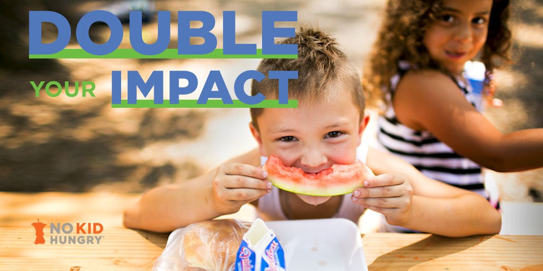 nokidhungry's tweet image. TODAY ONLY – your donation will be MATCHED! Help us end child hunger in America this #GivingTuesday. Donate now: bit.ly/2SP3YMo