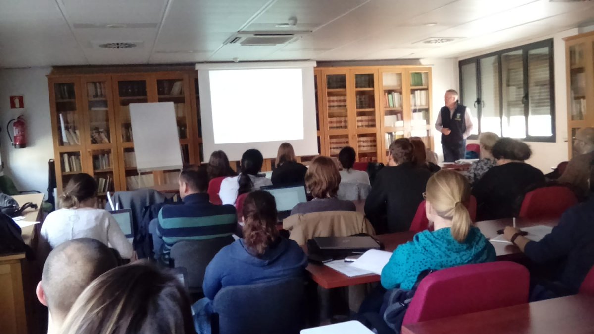 GplusE_eu's tweet photo. The 1st day of #GplusE #Training school in Spain started today with the lesson held by Professor Mark Crowe ! https://t.co/ZYJ98evI4L