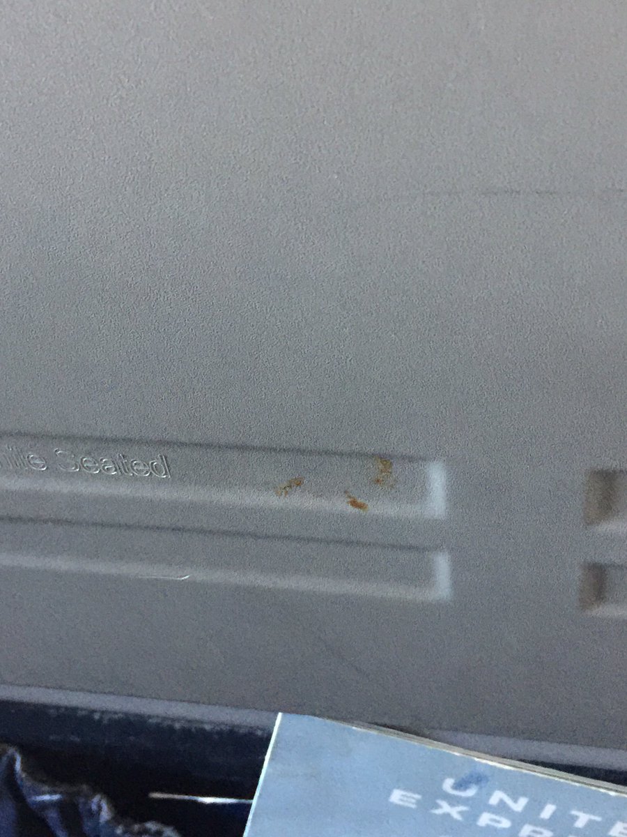 Operacraw's tweet photo. I love @united, but we always wonder why people get sick in planes. Just flew on the dirtiest plane I have ever been on.  Please do better @united. https://t.co/9KzjLfNJeO