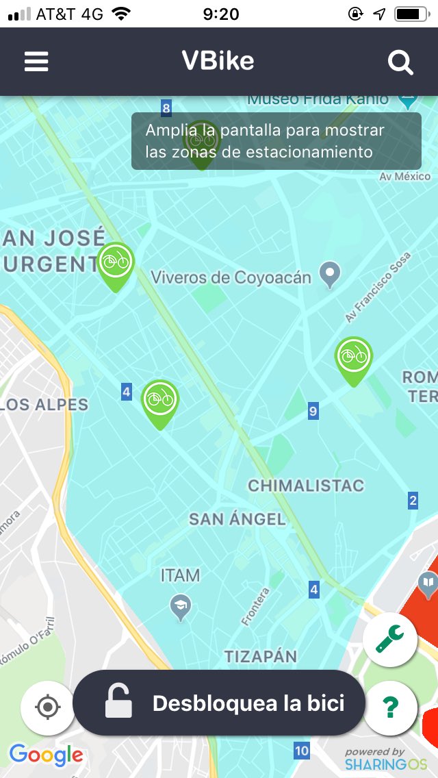 Lek_striller's tweet photo. Hola! @Vbike_mx @vbike_escucha hacen falta muchas bicis en el sur de su mapa de estacionamiento, podrían proporcionarnos más bicis??! Somos muchos los usurarios que los queremos en el SUR. Gracias 🙏🏻 https://t.co/TJMq5pA7kb