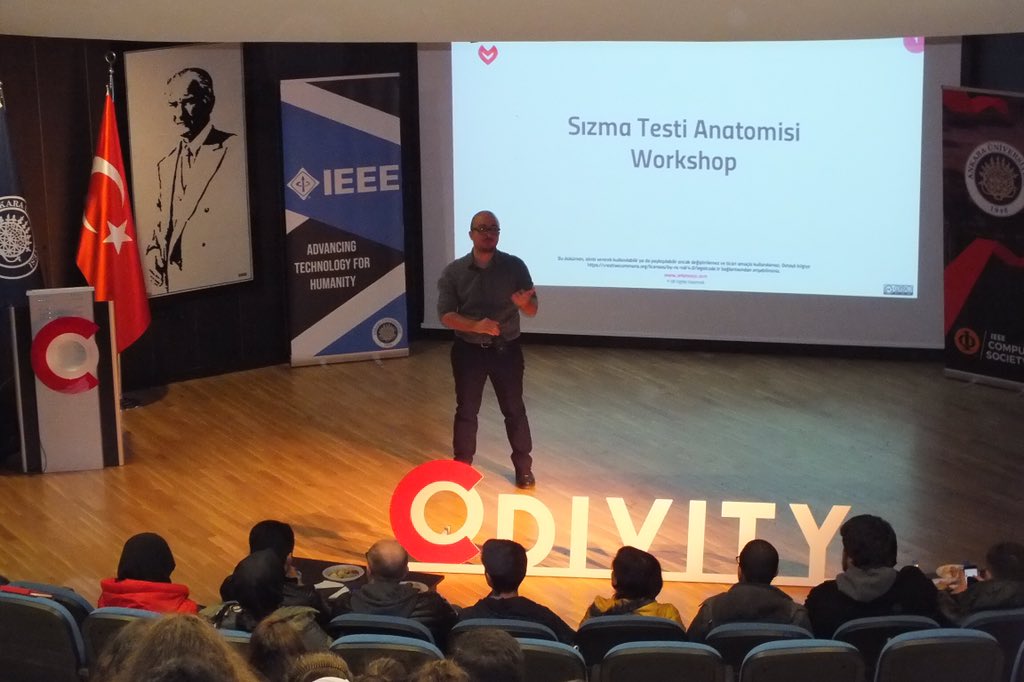 25 Kasım 2018 pazar günü Codivity 1.0 konferansında workshop etkinliği düzenleyen <a href="/cnrkrglu/">Mehmet Caner KÖROĞLU</a> ‘na teşekkür ediyoruz.