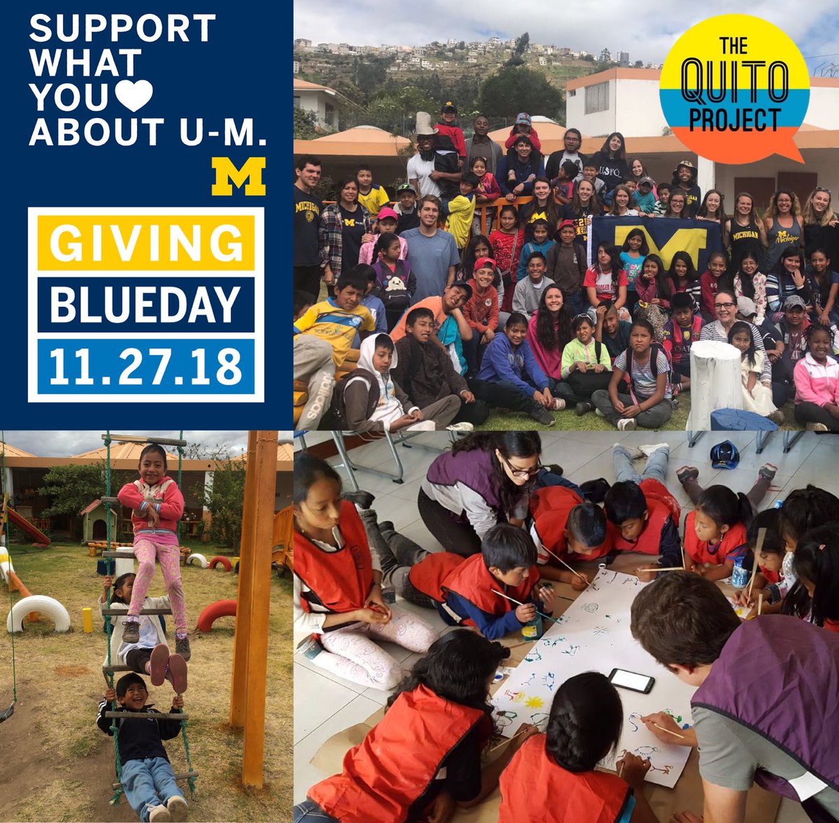 The Quito Project (@thequitoproject) on Twitter photo It’s #GivingBlueday today! Please help TQP in raising our goal of $1000 that’ll go towards the operational costs of our summer camp program in Quito, Ecuador. Every donation, no matter how big or small, helps 😊 
Give here: givingblueday.org/campaigns/the-… It’s #GivingBlueday today! Please help TQP in raising our goal of $1000 that’ll go towards the operational costs of our summer camp program in Quito, Ecuador. Every donation, no matter how big or small, helps 😊 
Give here: givingblueday.org/campaigns/the-…