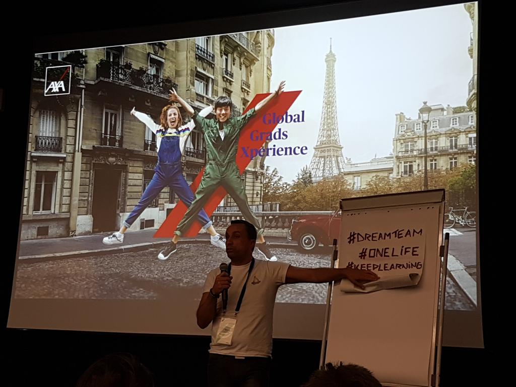 Closure by Koen of these 2 amazing days "If you stop having fun, change." #ProudToBeAXA #AXAGGX18