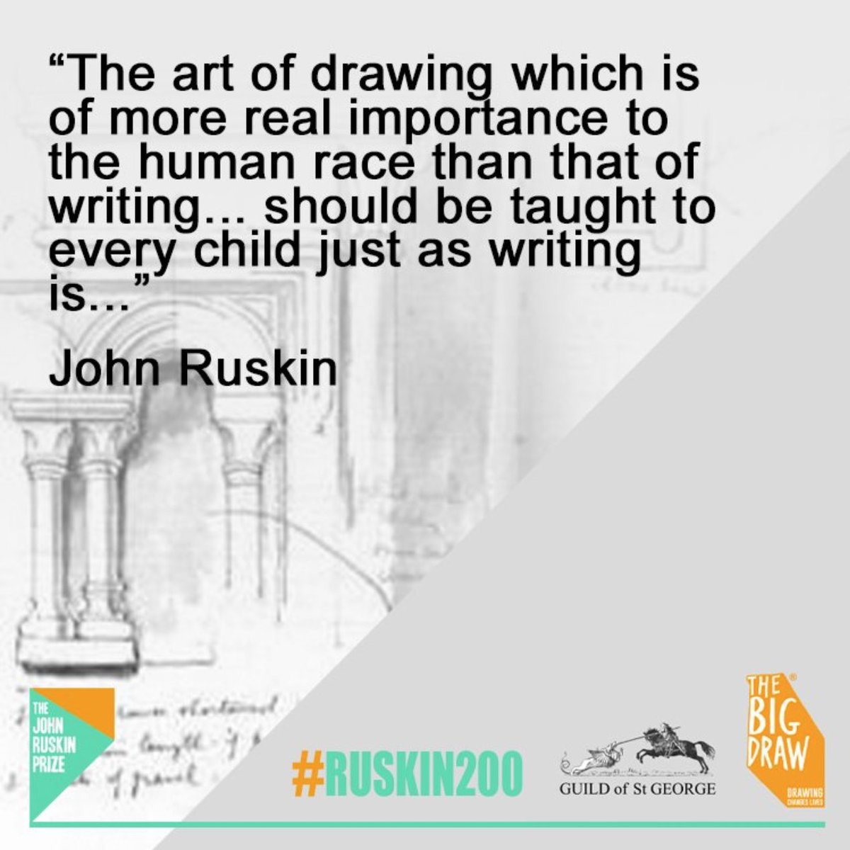 The_Big_Draw's tweet photo. Interested in entering The John Ruskin Prize 2019? Our call for #artists #makers #innovators #designers will be announced early next year! 
It's an exciting one as we celebrate the bicentenary of Ruskin's birth! 🙌
Sign up for the call here: https://t.co/hTD64SjhAU #RuskinPrize https://t.co/DXfSSS3S8x
