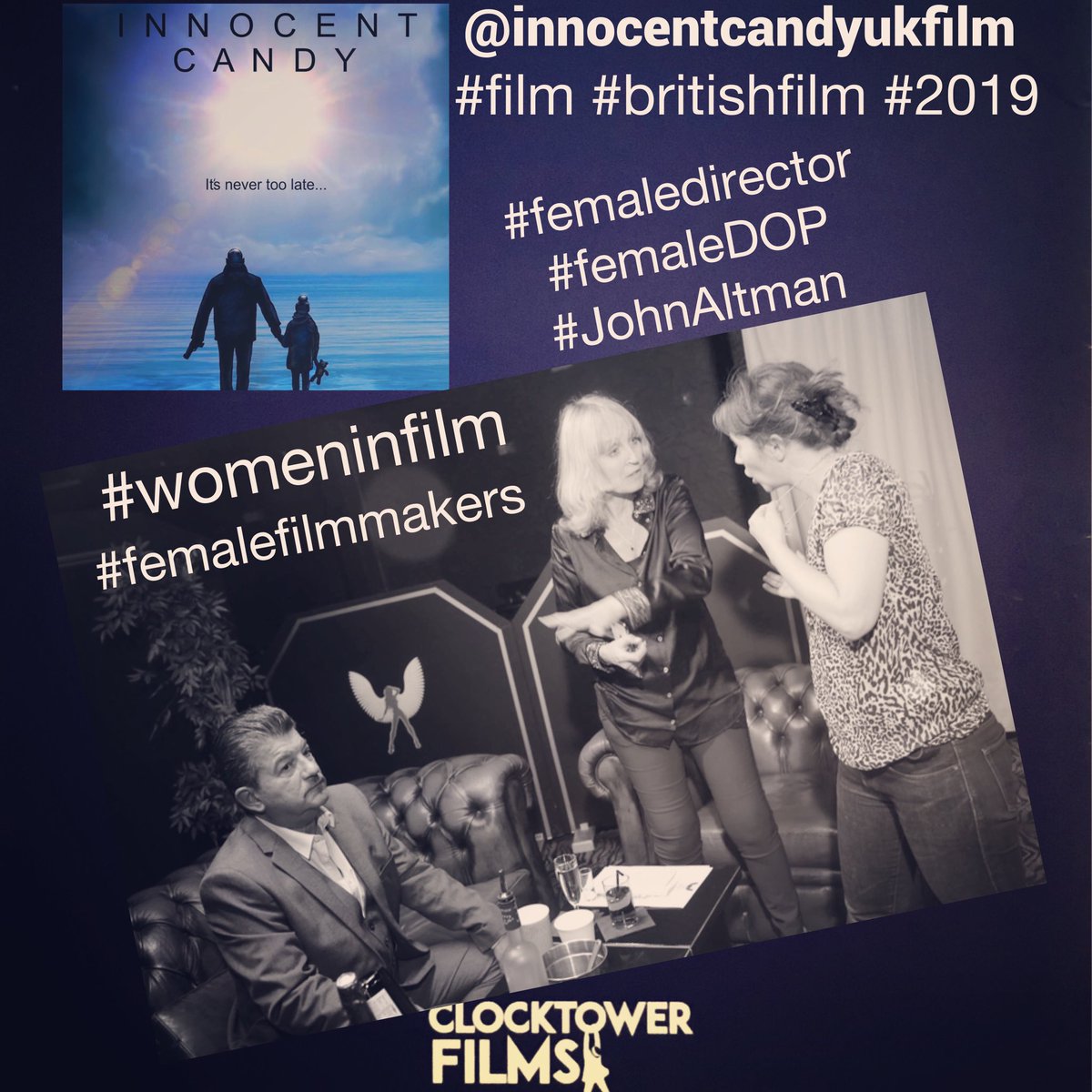 <a href="/InnocentCandyUK/">Innocent Candy Film</a> #britishfilm #film #womeninfilm #FemaleFilmmakerFriday <a href="/filmsclocktower/">Clock Tower Films</a> writer/producer <a href="/Michaelsstefan/">Stefan Michaels</a> producer <a href="/gough_stacey/">Stacey j Gough.</a> exec <a href="/arouse31/">Andy Rouse</a> with <a href="/JohnAltman4Real/">John Altman</a> #harperrose #bfi #BAFTA #tighestimepieces <a href="/ERA50_50/">ERA5050</a> <a href="/luminofilms/">Jane Sanger</a> #skegness #Lincolnshire