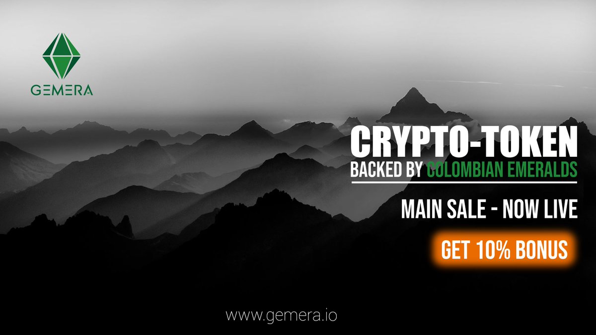 Get inside the multimillion dollar industry of Colombian emeralds with GEMERA, the only crypto-token backed by this precious gemstone. Get your tokens here: dashboard.gemera.io

#angelinvestor #blockchain #btc #disruptive #decentralized #ico #cryptocurrency #cryptotrading