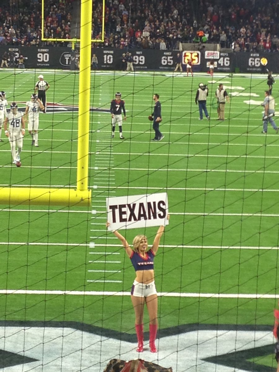 TexansUK's tweet photo. @HTC_KristinS doing a great job getting the chant going last night! #WeGotEmLooking #HTC https://t.co/cHorOKYxLe