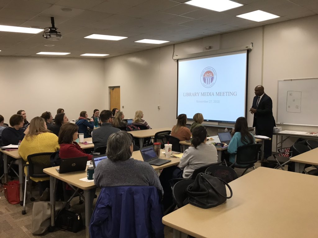 dr_mwilson's tweet photo. Big thanks to @Drbrookslew for spending time with @Shelbyedk12alus librarians today. We appreciate your vision and encouragement as our new Superintendent! #ALLibraries https://t.co/4bayIkJzru