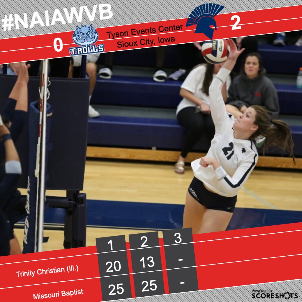 A convincing win in set 2 gives <a href="/MBUAthletics/">Missouri Baptist Athletics</a> a 2-0 lead. #amcsports #amcvb #naiawvb
