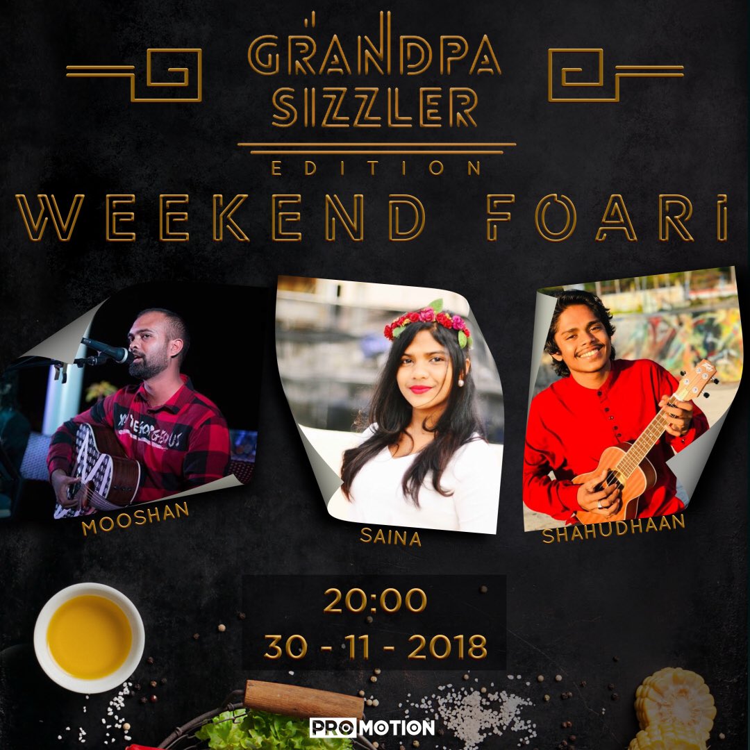 Official opening of @grandpasizzler (STO Foodcourt lot 26) w/ <a href="/moooshan/">Mooshan Mubarik</a> <a href="/SRashydh/">saina rashydh</a> and <a href="/TeamShahudhaan/">Shahudhaan</a> on 30.11.2018, 20:00hrs onwards #WeekendFoari #GrandpaSizzler #ProMotion