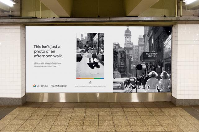 adage's tweet image. Google Cloud doubles down on New York Times marketing campaign bit.ly/2RiIgiP