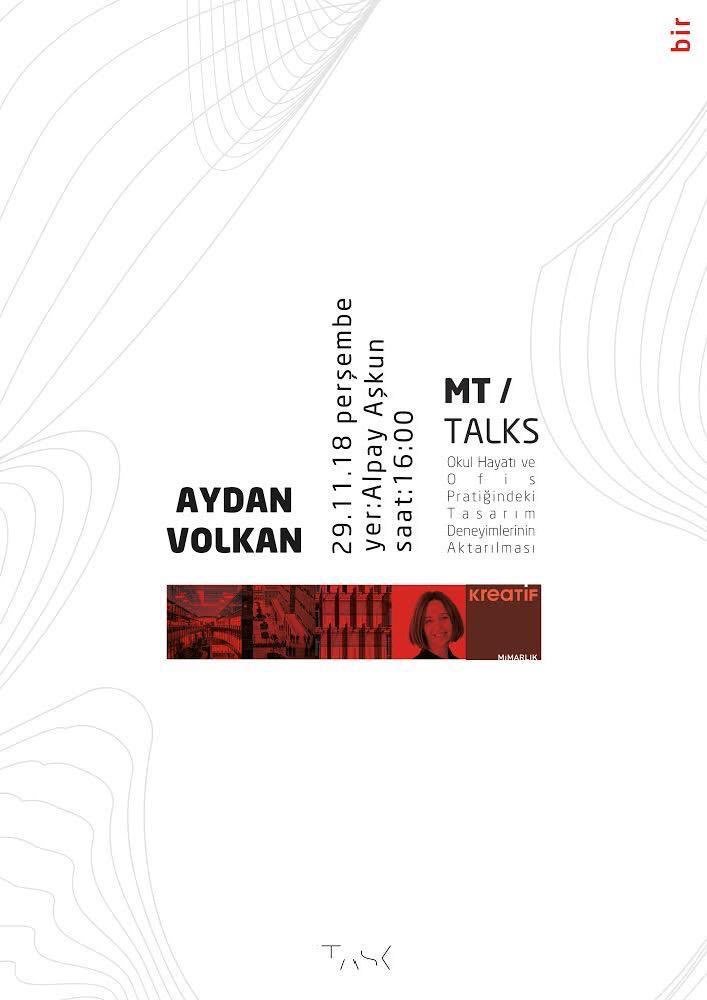 ytutask's tweet photo. Mimari Tasarım Konuşmaları serimizin ilkini Okul Hayatı ve Ofis Pratiğindeki Tasarım Deneyimlerinin Aktarılması konusu üzerine Kreatif Mimarlık kurucularından Aydan Volkan ile 29 Kasım Perşembe günü saat 16.00’da Alpay Aşkun’ da gerçekleştiriyoruz. #tasktalks #mimari https://t.co/IpFylEoao9