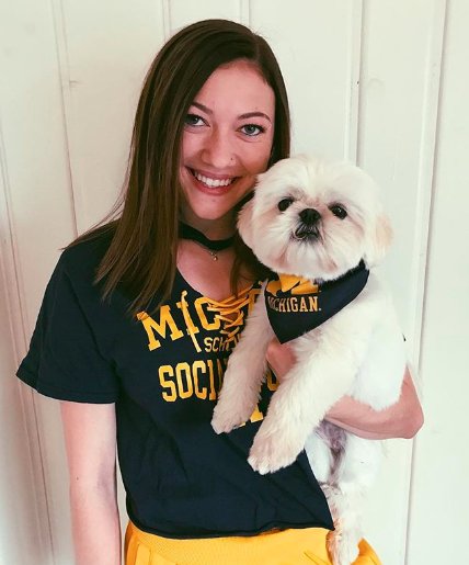 We’re celebrating #GivingBlueday by sporting our maize and blue with our (furry) friends.