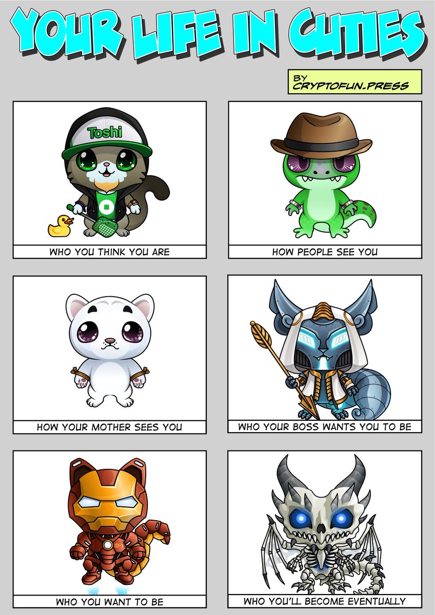 cryptofun13's tweet photo. [STORY] Your life in Blockchain Cuties. @bcuties_jp @BlockchainCutie  @CryptoDecksHQ @judithESSS #CryptoCollectibles https://t.co/UO6v8XwQBE
