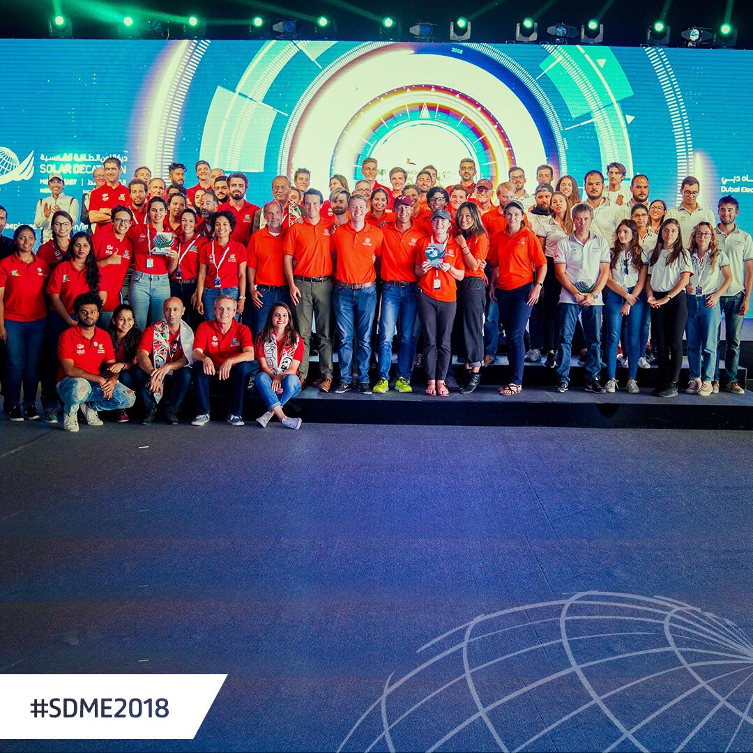 SDMEDubai's tweet photo. Congratulations to the winners of the BIPV, Architecture, Energy &amp; Efficiency, and Creative solutions contests! #SDME2018 https://t.co/o0vp1f5uEO