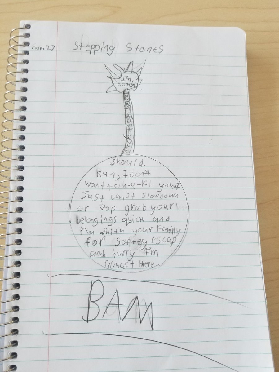 jill_paulsen09's tweet photo. 5P is thinking so deeply about how war/conflict continues to affect people in our world. Mentor Text today - Stepping Stones: A Refugee Family's Journey. @lakevistaschool #engagement #communityofthinkers https://t.co/9Vp9iLIz4s