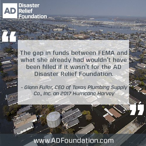 It’s #GivingTuesday! Please consider the AD Disaster Relief Foundation in your charitable giving this year. We have over a dozen hardworking employees of AD member companies who have lost everything from the recent disasters. #HurricaneMichael #Wildfires ADFoundation.com