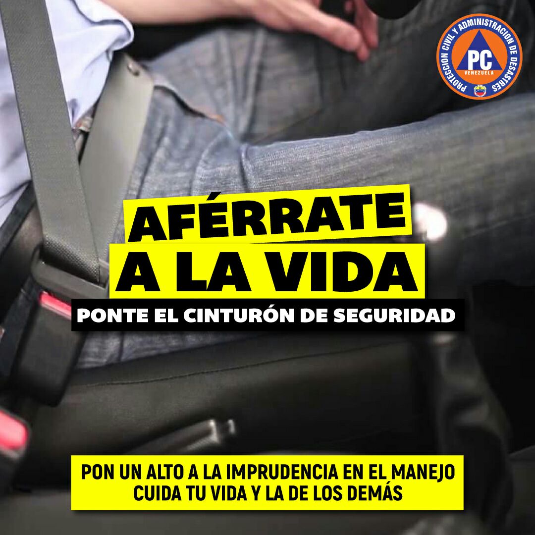 Tomar conciencia en el uso del cinturón de seguridad es clave para la prevención en caso de accidentes automovilísticos ¡Haz clic y engánchate a la vida!   #VenezuelaGarantíaDeDDHH #25Sep #COVID__19