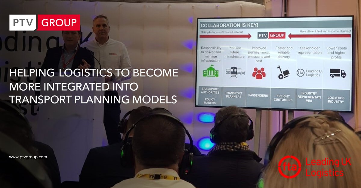 PTV_Group_UK's tweet photo. PTV Logistics software helps logistics fleet operators increase efficiency, cut costs and reduces the impact on the environment.
PTV presented how at the recent FTA Future Logistics Conference, PTV presented how Read the review article here: https://t.co/QpJAg4Y5sQ 
#ptvgroup https://t.co/sv4GPPLyd3