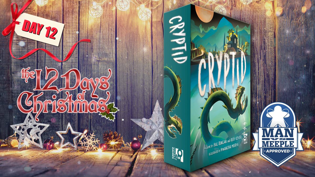 manvsmeeple's tweet photo. Day 12 of our Man Vs Meeple Approved Games of 2018 Giveaway is the deceptively clever multiplayer game of deduction from @OspreyGames - Cryptid! This is the perfect gift game for families and enthusiast gamers alike!  #MVM12DAYS
https://t.co/th1VSct0JM https://t.co/3WSZjMK5W2