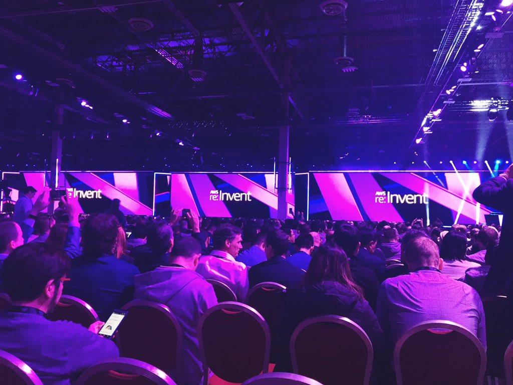 Seated and ready for the <a href="/aws/">Amazon Web Services</a> #reInvent Global Partner Summit 🙌